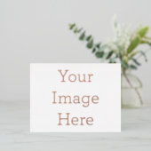 Gestalte deine eigene 10,8cm x 14,2cm Folien Postkarte (Stehend vorne)