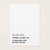 Weiße Karte zum Hinzufügen eines Logos mit mehrere (Rückseite)