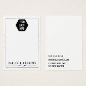 Weiße Karte zum Hinzufügen eines Logos mit mehrere (Vorne & Hinten)