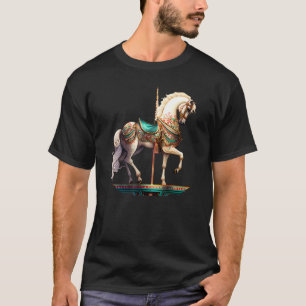 Weiße Karussellpferd T-Shirt