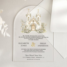 Weiße katholische Hochzeitskirche aus Gold