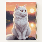 Weiße Katze am See Notizblock (Rückseite)
