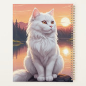 Weiße Katze am See Planer (Rückseite)