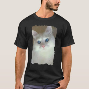 Weiße Katze Artwear Süße Kitty Katzen Mama und Kat T-Shirt