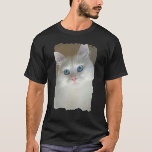 Weiße Katze Artwear Süße Kitty Katzen Mama und Kat T-Shirt