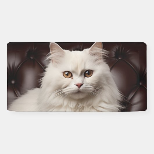 Weiße Katze Banner (Horizontal)
