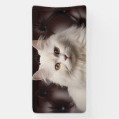 Weiße Katze Banner (Vertikal)
