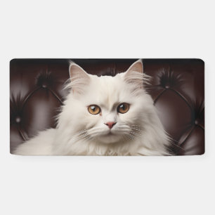 Weiße Katze Banner