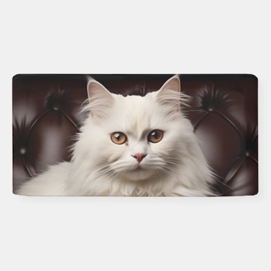 Weiße Katze Banner (Horizontal)