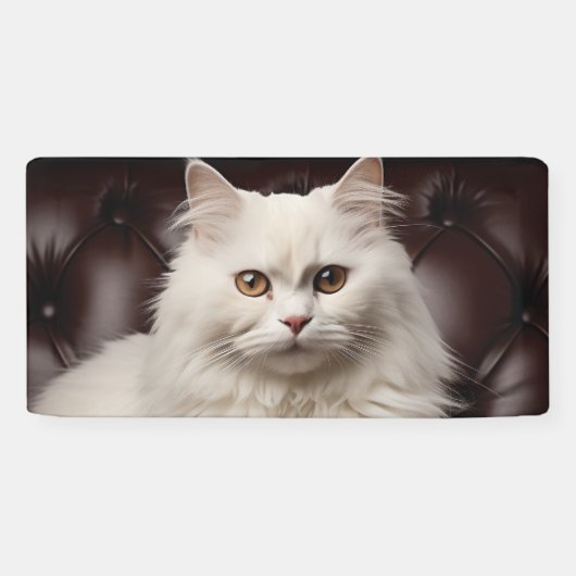 Weiße Katze Banner (Horizontal)