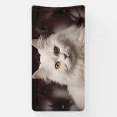 Weiße Katze Banner (Vertikal)