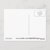 Weiße Katze bekommt überall Farben Postkarte (Rückseite)