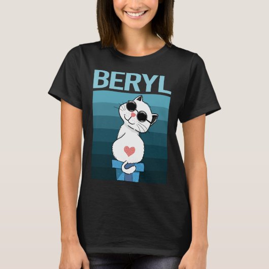 Weiße Katze - Berylname T-Shirt (Vorderseite)