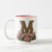 Weiße Katze Blaue Augen Monogramm Tasse (Links)