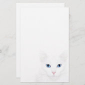 Weiße Katze Briefpapier (Vorne/Hinten)