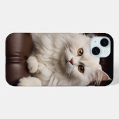 Weiße Katze Case-Mate iPhone Hülle (Rückseite (Horizontal))