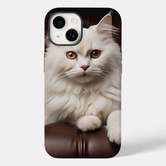 Weiße Katze Case-Mate iPhone Hülle (Rückseite)
