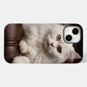 Weiße Katze Case-Mate iPhone Hülle (Rückseite (Horizontal))