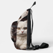 Weiße Katze Crossbody Bag (Rechts)
