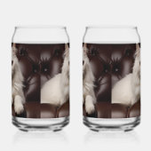 Weiße Katze Dosenglas (Rechts)