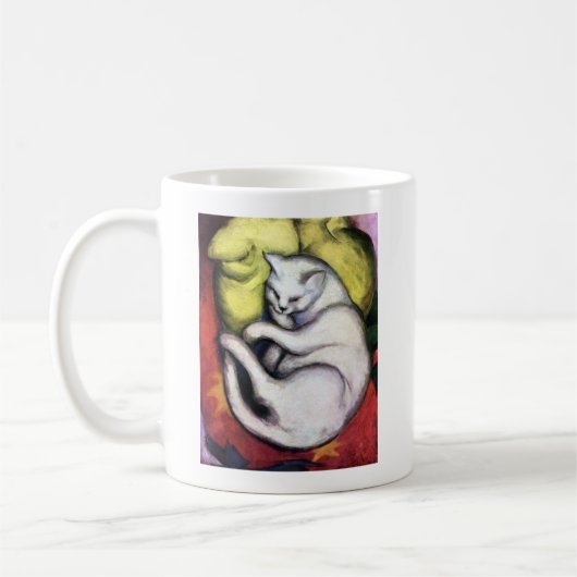 Weiße Katze, Franz Marc Kaffeetasse (Links)