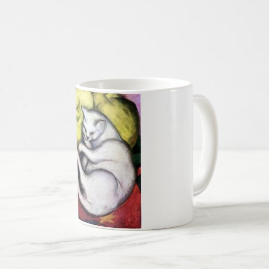 Weiße Katze, Franz Marc Kaffeetasse (VorderseiteRechts)