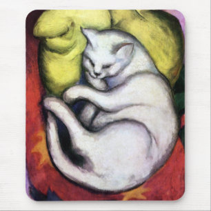 Weiße Katze, Franz Marc Mousepad