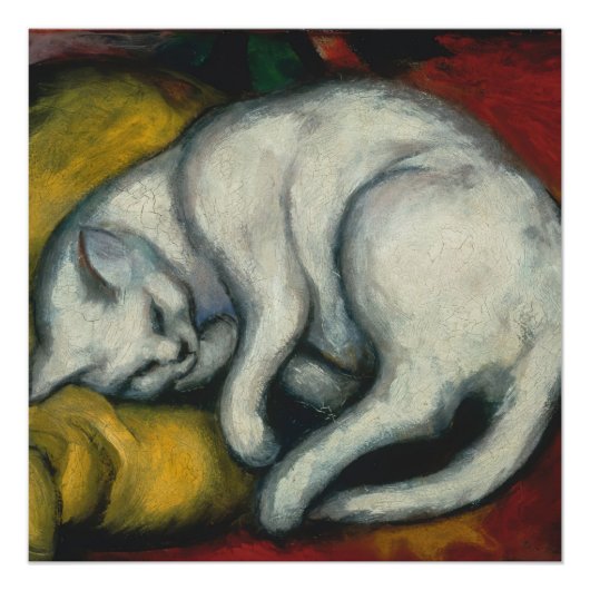 Weiße Katze, Franz Marc Poster (Vorderseite)