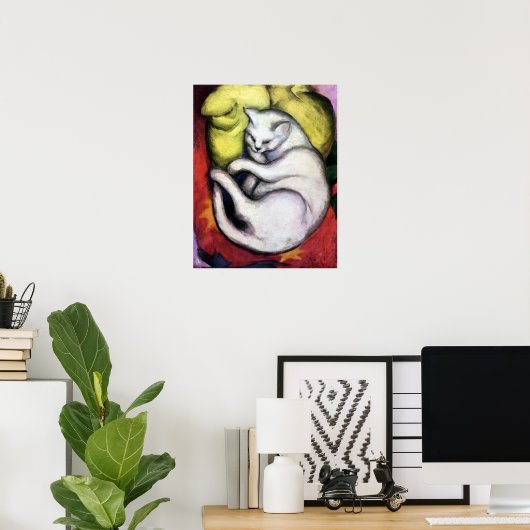 Weiße Katze, Franz Marc Poster (Heimbüro)
