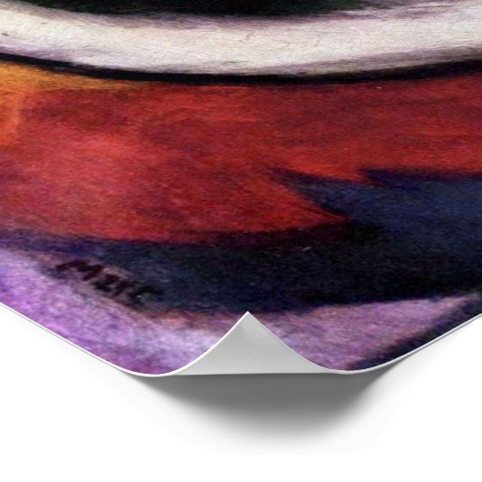 Weiße Katze, Franz Marc Poster (Ecke)