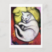 Weiße Katze, Franz Marc Postkarte (Vorderseite)
