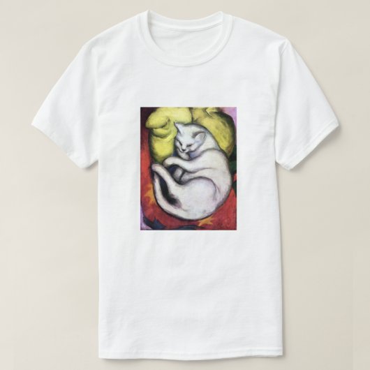 Weiße Katze, Franz Marc T-Shirt (Design vorne)