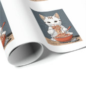 Weiße Katze Geschenkpapier (Rolleneckpunkt)
