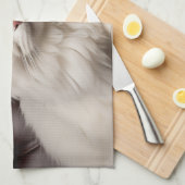 Weiße Katze Geschirrtuch (Viertel Falte)