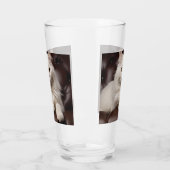 Weiße Katze Glas (Links)