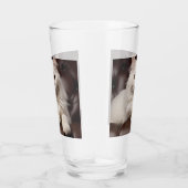 Weiße Katze Glas (Rechts)