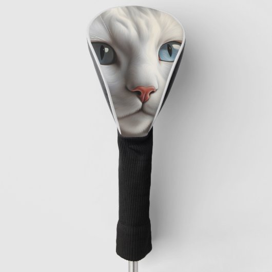 Weiße Katze Golf Headcover (Vorderseite)