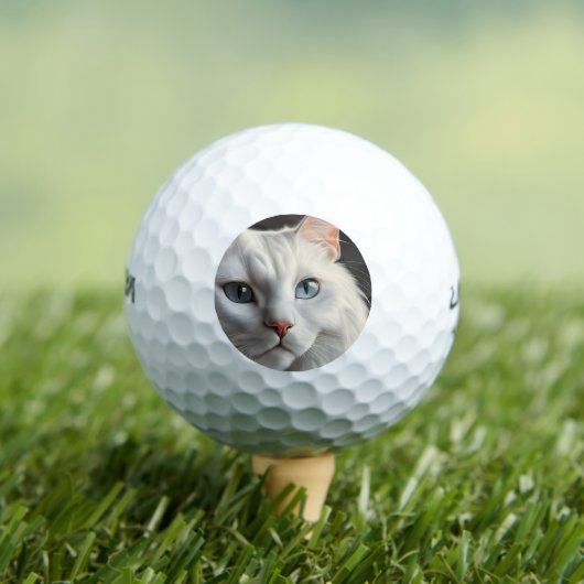 Weiße Katze Golfball (Insitu T-Shirt)
