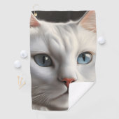 Weiße Katze Golfhandtuch (Insitu)
