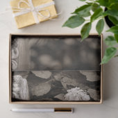 Weiße Katze im Blumengarten Dekoupage Seidenpapier (Geschenk)