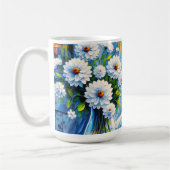 Weiße Katze im Fenster Blick auf den Ozean Kaffeetasse (Links)