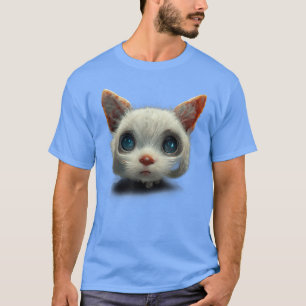 Weiße Katze im Kindesalter - Realistische Kunstkat T-Shirt