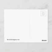 Weiße Katze im Profil Postkarte (Rückseite)