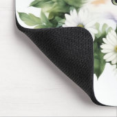 Weiße Katze in Aquarellen Mousepad (Ecke)