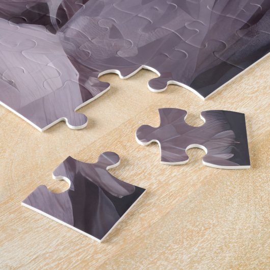 Weiße Katze in einem rosa Ensemble Puzzle (Seite)