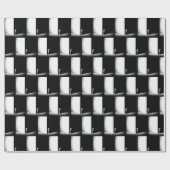 Weiße Katze in schwarzem Schatten Geschenkpapier (Flach)