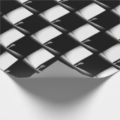 Weiße Katze in schwarzem Schatten Geschenkpapier (Ecke)