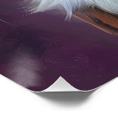 Weiße Katze in Steampunk-Kostüm Poster (Ecke)