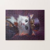 Weiße Katze in Steampunk-Kostüm Puzzle (Horizontal)