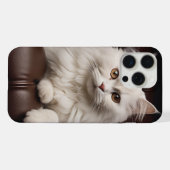Weiße Katze iPhone Hülle (Rückseite (Horizontal))